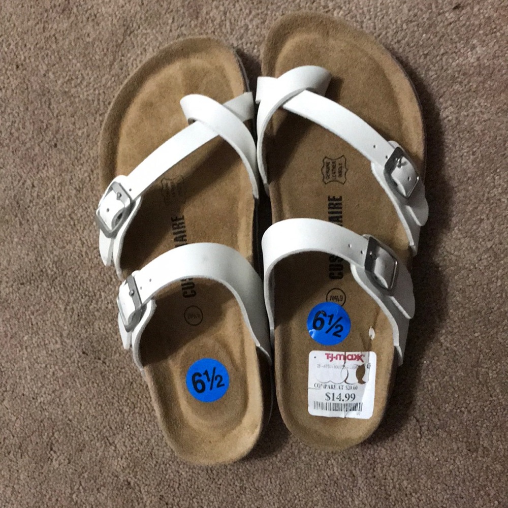 White sandals